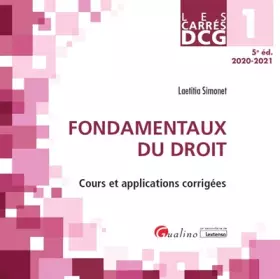 Couverture du produit · DCG1 - Fondamentaux du droit: Cours et applications corrigées (2020-2021)