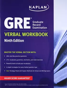 Couverture du produit · GRE Verbal Workbook (Kaplan Test Prep)