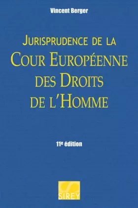 Couverture du produit · Jurisprudence de la Cour Européenne des Droits de l'Homme