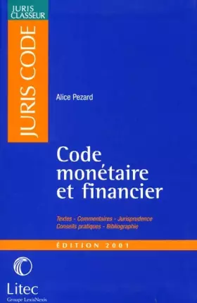 Couverture du produit · Code monétaire et financier (ancienne édition)