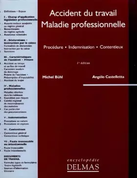 Couverture du produit · Accident du travail, maladie professionnelle. Procédure, indemnisation, contentieux