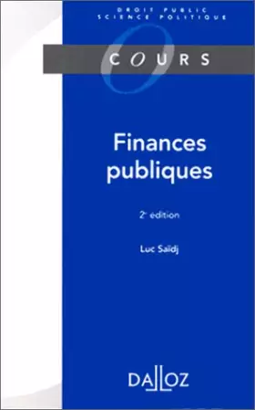 Couverture du produit · Finances publiques. 2ème édition