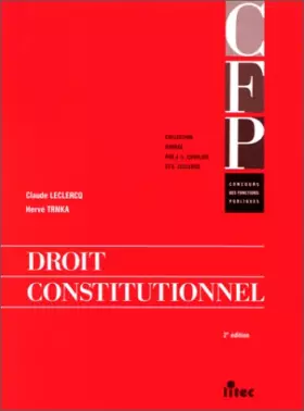 Couverture du produit · Droit constitutionnel, 2e édition. Concours des fonctions publiques (ancienne édition)