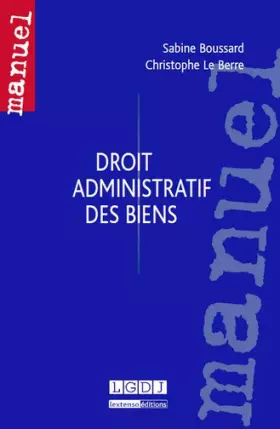 Couverture du produit · Droit administratif des biens