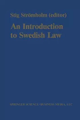 Couverture du produit · An Introduction to Swedish Law: Volume 1