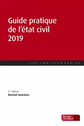 Couverture du produit · Guide pratique de l'état civil 2019 (17e éd.)