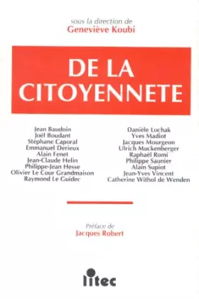 Couverture du produit · De la citoyenneté (ancienne édition)