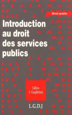 Couverture du produit · Introduction au droit des services publics