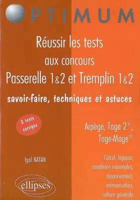 Couverture du produit · Réussir Tests Aptitudes Tage-Mage Tage 2 Arpege Essec Esc Passerelle Tremplin Sesame Acces Masteres
