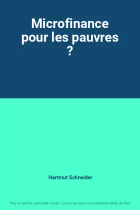 Couverture du produit · Microfinance pour les pauvres ?
