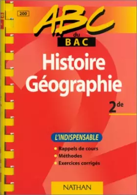 Couverture du produit · ABC du bac histoire et géographie, niveau seconde