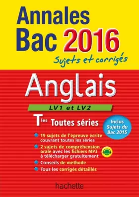 Couverture du produit · Annales 2016 Anglais Term Toutes Séries