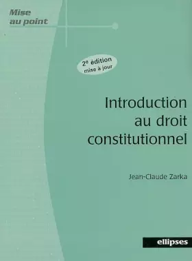 Couverture du produit · Introduction au droit constitutionnel