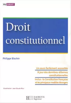 Couverture du produit · Droit constitutionnel