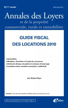 Couverture du produit · Guide fiscal des locations 2010