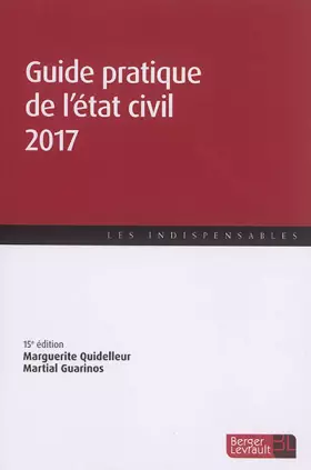 Couverture du produit · Guide pratique de l'état civil