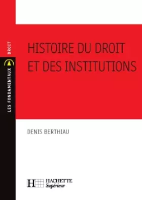 Couverture du produit · Histoire du droit et des institutions
