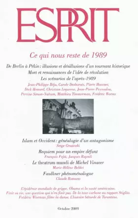 Couverture du produit · Esprit N°10 (Octobre 2009) - Ce qui nous reste de 1989