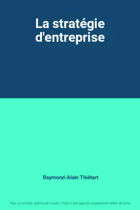 Couverture du produit · La stratégie d'entreprise