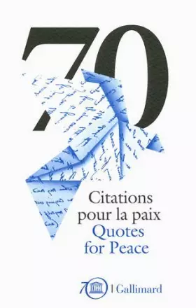 Couverture du produit · 70 Quotes for Peace Unescos 70th Anniversary Celebrations