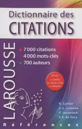 Couverture du produit · Dictionnaire des citations