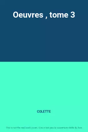 Couverture du produit · Oeuvres , tome 3