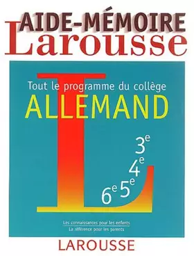 Couverture du produit · Aide-mémoire, allemand