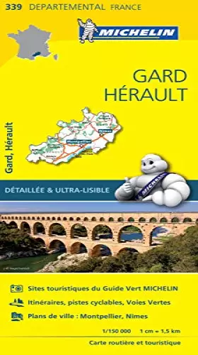 Couverture du produit · Carte Gard, Hérault Michelin
