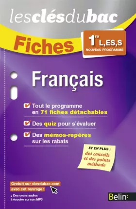 Couverture du produit · Français 1ère - Les Clés du Bac