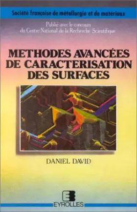 Couverture du produit · Méthodes avancées de caractérisation des surfaces