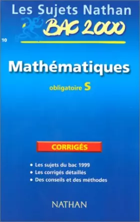 Couverture du produit · Sujets corrigés, mathématiques niveau terminale S