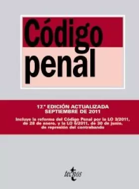 Couverture du produit · Código Penal: Ley Orgánica 10/1995, de 23 de noviembre (Derecho - Biblioteca De Textos Legales)