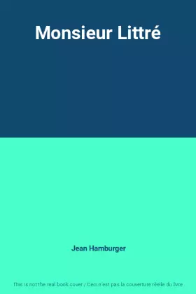 Couverture du produit · Monsieur Littré