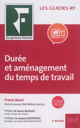 Couverture du produit · DUREE ET AMENAGEMENT DU TEMPS DE TRAVAIL 2017