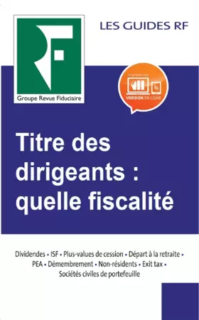 Couverture du produit · Titres des dirigeants : quelle fiscalité ?