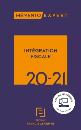 Couverture du produit · Mémento Intégration fiscale 2020-2021