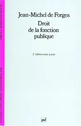 Couverture du produit · Droit de la fonction publique