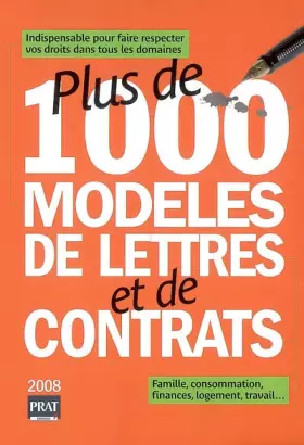 Couverture du produit · Plus de 1000 modèles de lettres et de contrats