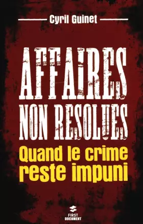 Couverture du produit · AFFAIRES NON RESOLUES