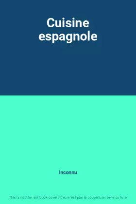 Couverture du produit · Cuisine espagnole
