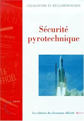 Couverture du produit · Securite pyrotechnique