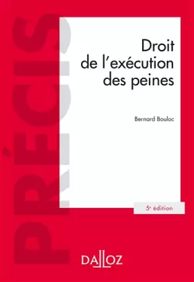Couverture du produit · Droit de l'exécution des peines