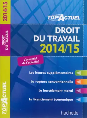 Couverture du produit · Top'Actuel Droit du travail 2014-2015