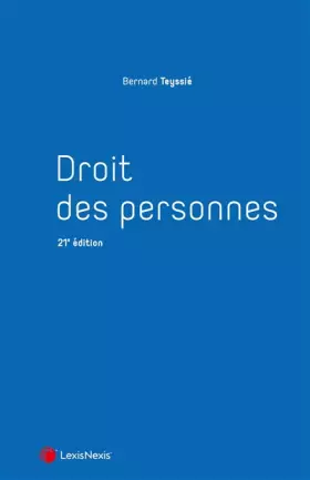Couverture du produit · Droit des personnes