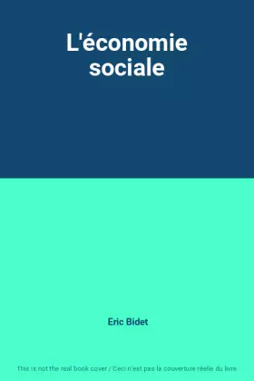 Couverture du produit · L'économie sociale