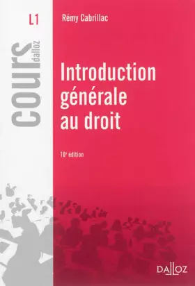 Couverture du produit · Introduction générale au droit - 10e éd.