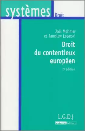 Couverture du produit · Droit du contentieux européen
