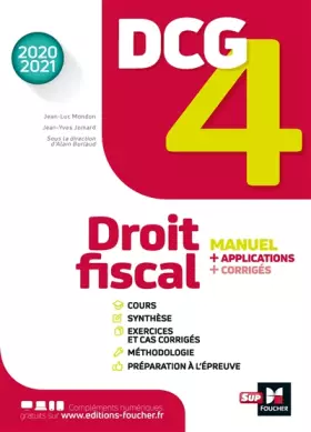 Couverture du produit · DCG 4 - Droit fiscal - Manuel et applications - Millésime 2020-2021