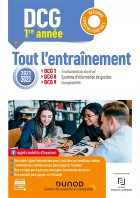 Couverture du produit · DCG 1re année - DCG 1-8-9 Tout l'entraînement 2021/2022 - Réforme Expertise comptable: Réforme Expertise comptable (2021-2022)