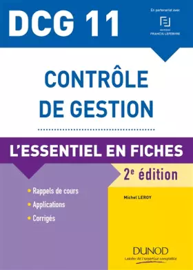 Couverture du produit · DCG 11 - Contrôle de gestion - 2e éd. - L'essentiel en fiches